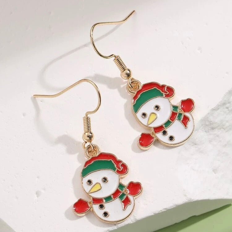 Christmas Snowman Earrings - Coco & Cali