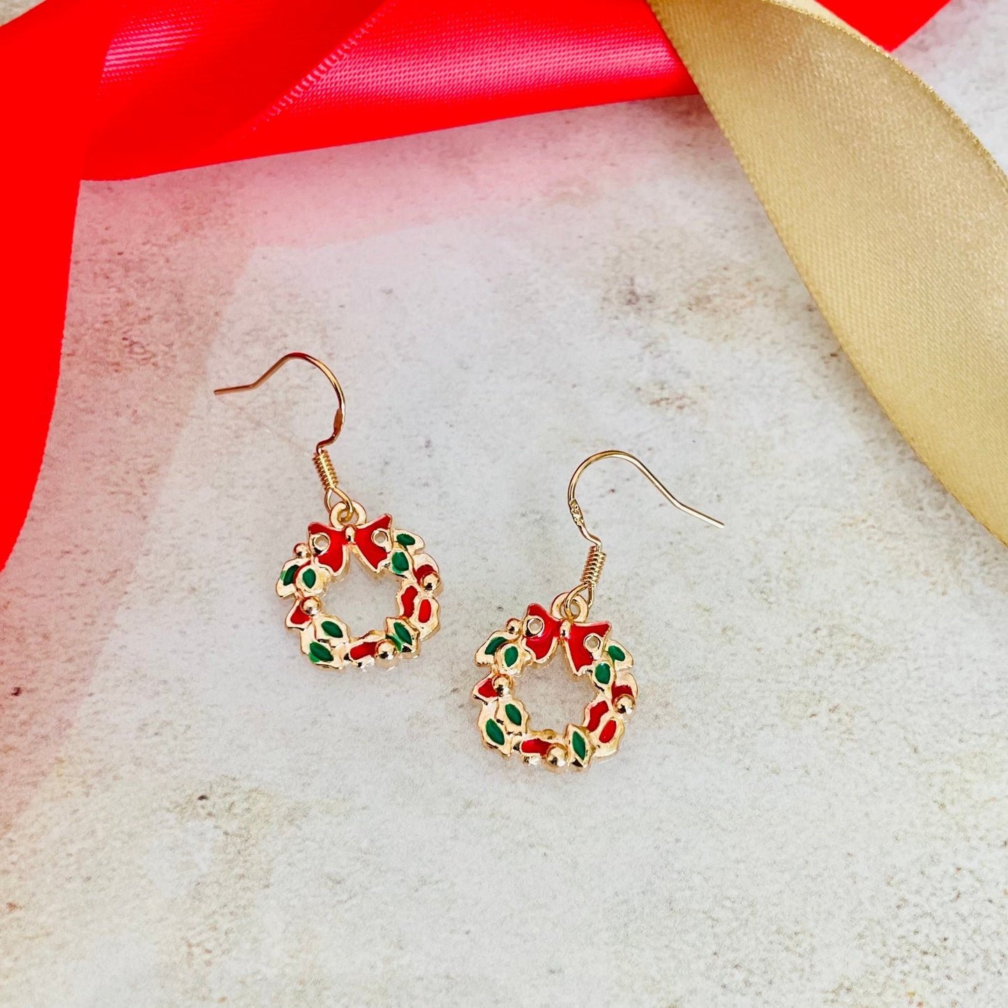 Christmas Wreath Earrings - Coco & Cali