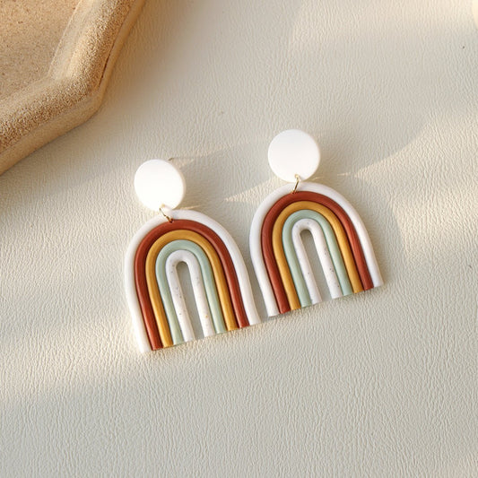 Rainbow Clay Earrings - Coco & Cali